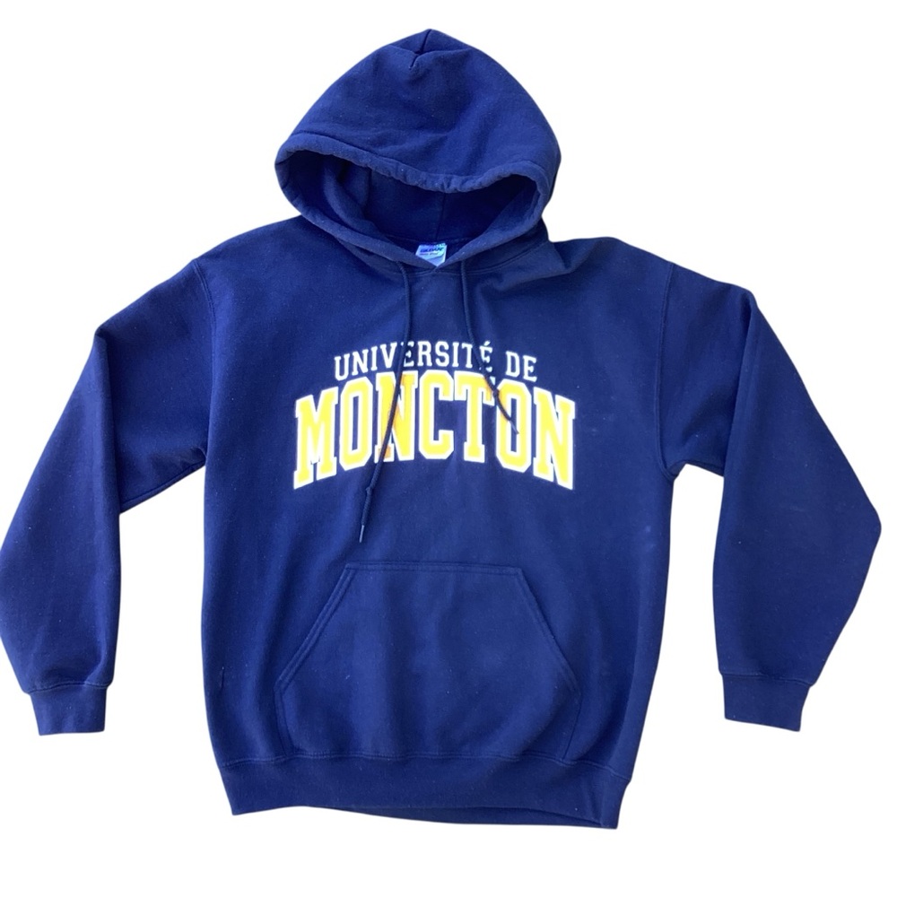 Université de Moncton Hoodie M Navy Embroidered Spell-Out
